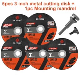 50/75mm Metal Cutting Disc Mini Saw Blade Cut-0ff Wheel With Mounting Mandrel for Angle Grinder Cutting Metal PVC Stainless 5pcs