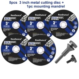 50/75mm Metal Cutting Disc Mini Saw Blade Cut-0ff Wheel With Mounting Mandrel for Angle Grinder Cutting Metal PVC Stainless 5pcs