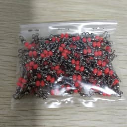 10/30/50Pcs Solid Ring Fishing Tackle Accessory equipment Fishing Rolling Triple Swivels Bearing Connector Fish Hooks