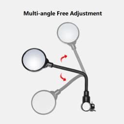 1PC Bicycle Rearview Handlebar Mirrors 360 for Mountain Road Bike Motorcycle Bendable Hose Adjustable Rearview Mirror