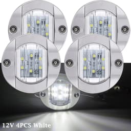 4PCS Boat Marine Lights Navigation Light Waterproof Marker Lamp For Truck RV Yacht Transom Anchor Stern DC 12V 6LED Stern Light
