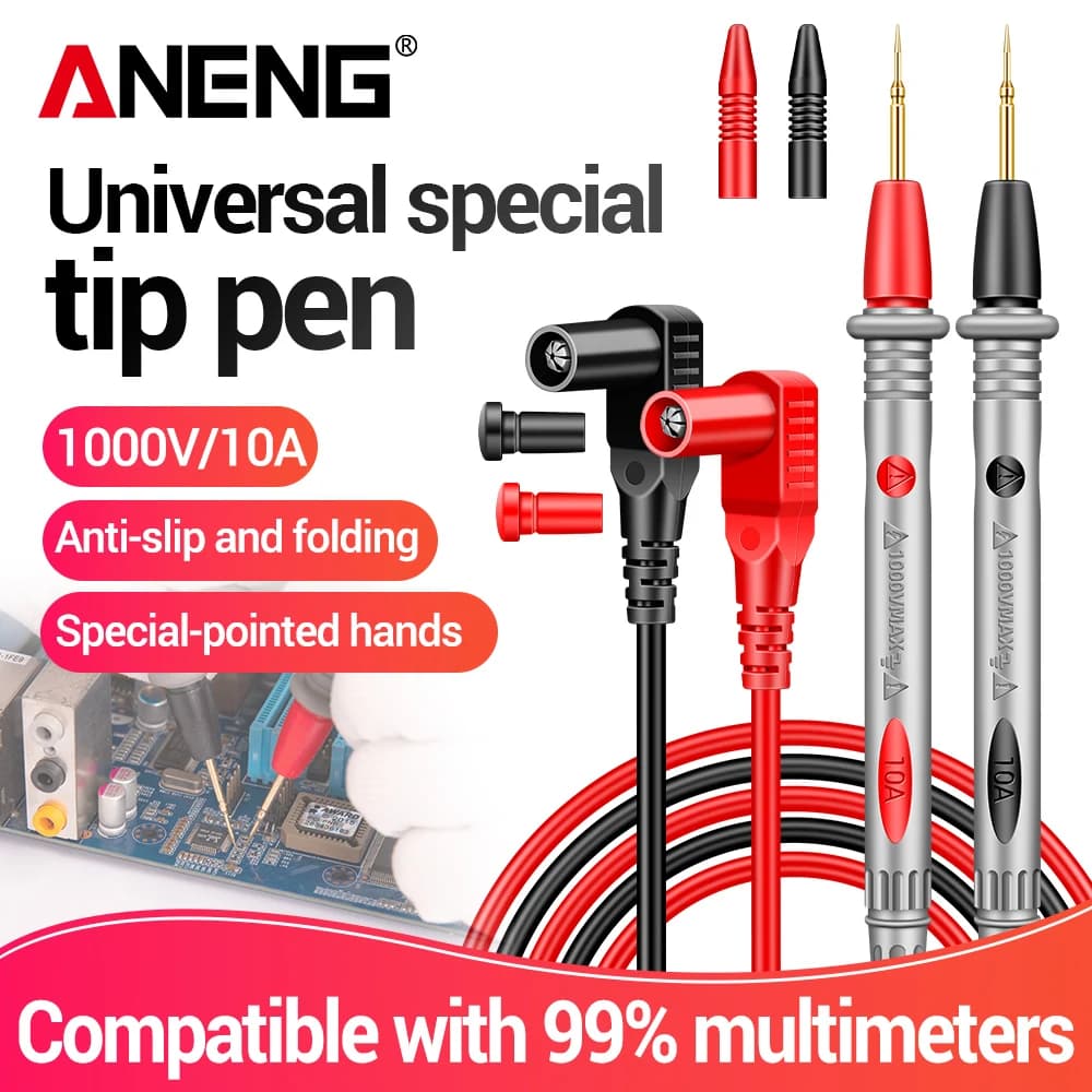 ANENG PT1005B 10A 1000V Digital Multimeter Probe Universal Test Lead Needle Pin Wire Pen Cable Kit Current Voltmeter Tester Wire
