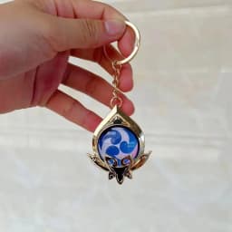 Game Impact Fontaine Sumeru Wanderer Light Pervious Key Chain 7 Element Eye Of Original God Cosplay Toy KeyRing