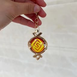 Game Impact Fontaine Sumeru Wanderer Light Pervious Key Chain 7 Element Eye Of Original God Cosplay Toy KeyRing