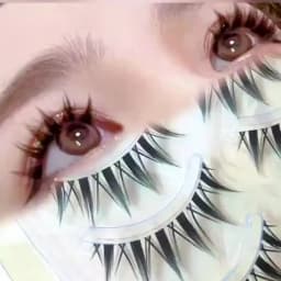 5 Pairs Natural Long Cat Eye False Eyelashes Cosplay Makeup Cross Strip Eye Lashes Handmade Manga Lashes Extension