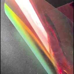 Holographic Clear Window Film Iridescent Dichroic Vinyl Decorative Glass Sticker Self-Adhesive Rainbow Cellophane DIY Home Decor