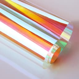 Holographic Clear Window Film Iridescent Dichroic Vinyl Decorative Glass Sticker Self-Adhesive Rainbow Cellophane DIY Home Decor