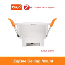 ZigBee MmWave Radar Human Presence Motion Sensor 24G Ceiling Mount Luminance/Distance Detection Tuya Home Automation