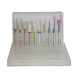 13PC Nail Polish Head Milling Cutter Set, Used for Nail Beauty Deburring Gel Dead Skin, Automatic Polishing Machine Accessories