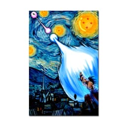 Abstract Dragon Ball Anime Goku Posters Van Gogh's Starry Night Canvas Painting Prints Art PictureTeen Bedroom Home Wall Decor