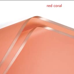 5pcs/pack Flower Wrapping Paper Golden Border Rose Korean Style Half Transparent Gift Packing Florist Bouquet Wrapping Material
