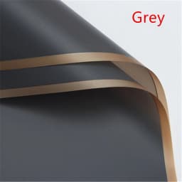 5pcs/pack Flower Wrapping Paper Golden Border Rose Korean Style Half Transparent Gift Packing Florist Bouquet Wrapping Material