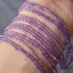 2mm Natural Stone Amethyst Tiger Eye Lapis Lazuli Beads Inlaid with Bright Pearl Jewelry Making DIY Necklace Bracelet Jewelry