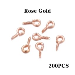 100-200pcs Small Tiny Mini Eye Pins Eyepins Hooks Eyelets Screw Threaded Gold Clasps Hooks Jewelry Findings For Making DIY