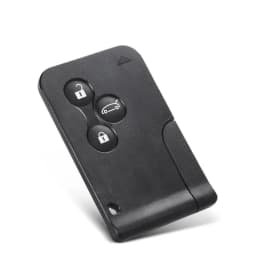 KEYYOU 3 Button Smart Card For Renault Clio Logan Megane 2 3 Koleos Scenic Card Case Black Car Key Fob Shell With Small Key