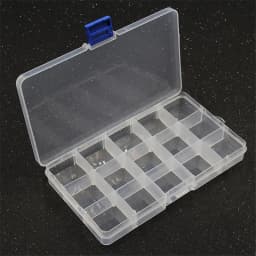 Yidensy 1pcs Square Transparent Plastic Storage Box Case 10/24 Slot Adjustable for Pills Jewelry Beads Earring Case Organizer