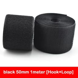 1Meter Black White Fastener Tape Hook Loop Fastener Tape Magic Sticker Nylon Sewing DIY No Glue 16/20/25/30/38/50/100/150mm