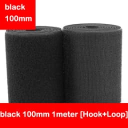 1Meter Black White Fastener Tape Hook Loop Fastener Tape Magic Sticker Nylon Sewing DIY No Glue 16/20/25/30/38/50/100/150mm