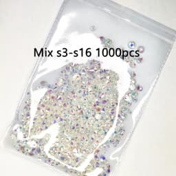 Top Glitter Crystal AB/Clear Gold Base Non Hot Fix Rhinestones SS3-SS50 FlatBack Strass &Fabric Garment Nail Art Decorations