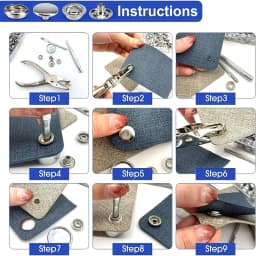 10/50sets Stainless Steel Marine Grade Canvas and Upholstery Boat Cover Snap Button Fastener Kit 15mm Screws Snaps with tool