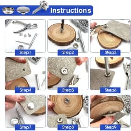 10/50sets Stainless Steel Marine Grade Canvas and Upholstery Boat Cover Snap Button Fastener Kit 15mm Screws Snaps with tool