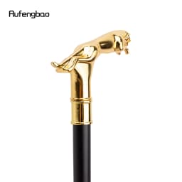 Gold Luxury Leopard with Tail Fashion Walking Stick for Party Decorative Walking Cane Elegant Crosier Knob Walking Stick 93cm