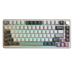YUNZII B75 PRO 82-Key Wireless Mechanical Gaming Keyboard, Gasket Hot Swap Custom RGB 75% BT/Type-C/2.4G Creamy Knob Keyboard
