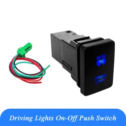 12V Blue LED Fog Light Bar Push Switch For Toyota 2015 Hilux GUN Prado 150 200 RAV4 HiAce Landcruiser ON OFF Button Switch