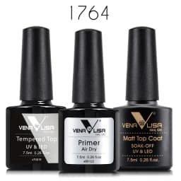 3pcs/set Venalisa Primer Base Coat Topcoat Nail Gel Polish Set Soak Off LED UV Gel Lacquer Nowipe Shiny Nail Gel Manicure Gel