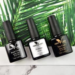 3pcs/set Venalisa Primer Base Coat Topcoat Nail Gel Polish Set Soak Off LED UV Gel Lacquer Nowipe Shiny Nail Gel Manicure Gel