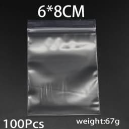 30-100pcs/bag 4*6/5*7/6*8/7*10/8*12cm Zipped Lock Reclosable Plastic Poly Clear Bags Bulk Jewelry Craft Accessory Packaging