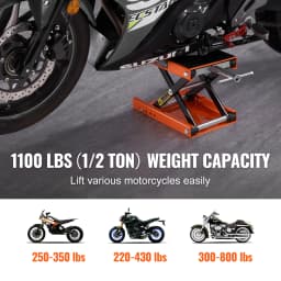 SucceBuy Motorcycle Lift 350/1100/1500 LBS Capacity Motorcycle Scissor Lift Jack with Wide Deck&Safety Pin for Bikes Motorcycles