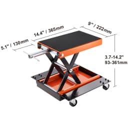 SucceBuy Motorcycle Lift 350/1100/1500 LBS Capacity Motorcycle Scissor Lift Jack with Wide Deck&Safety Pin for Bikes Motorcycles