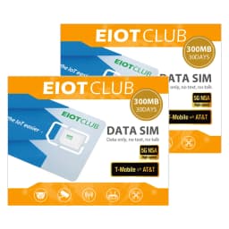 EIOTCLUB USA Prepaid SIM Card - 300MB 30DAY, Supports AT&T and T-Mobile Networks, High Speed 5G/4G LTE Coverage, Data-Only SIM