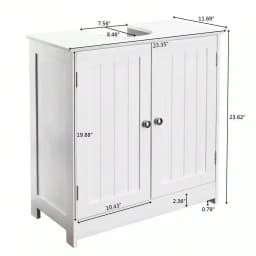 Under Sink Storage Vanity with Bathroom Cabinet Space, anity Cabinet with Double Doors and Storage Shelves