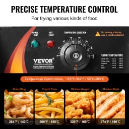 SucceBuy 12L Electric Deep Fryer w/Dual Removable Tanks Commercial Countertop Fryer for Chicken French Fries Frying Chips