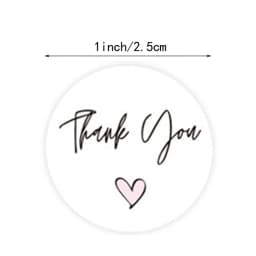 100-500pcs Round Thank You Stickers for Envelope Seal Labels Gift Packaging Decor Birthday Party Scrapbooking Stationery Sticker