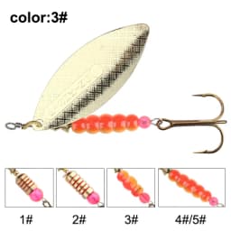 NGB Spinner Lure Bait 4.5g/7.0g/12.5g/17.4g/27.1g Spoon Lures Pike Metal Fishing Lure Bass Hard Bait With Hooks