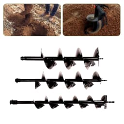 3pcs Spiral Drill Bits 4in/6in/8in Width For Garden Fence Planter and Post Hole Excavator Digger Ground Drilling Tool Borer