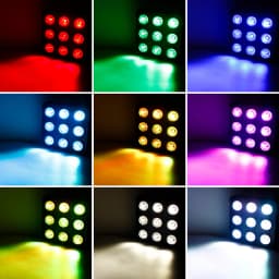 U'King 4PCS 9x10W LED Square Par Light 8CH DMX512 Sound Activated Remote Control Stage Effect Lighting for DJ Disco Bar Party