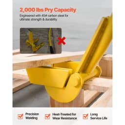 SucceBuy 2000lbs Pallet Buster Tool 41in Steel Handle Wrecking Pry Breaker Bar Deck Board Removal Tool for Flooring Drywall