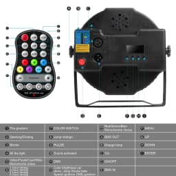 U'King 4PCS 18W 4in1 LED Par Light 12 LED RGBW DMX512 Flat Stage Light Effect Sound Activated Lamp for DJ Disco Party Bar Show