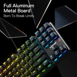 Redragon K660 (K556 TKL) RGB LED Backlit Wired 104 Keys Hot-Swap Noise Absorbing Foams Mechanical Gaming Keyboard, Red Switch