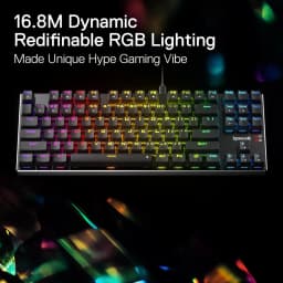 Redragon K660 (K556 TKL) RGB LED Backlit Wired 104 Keys Hot-Swap Noise Absorbing Foams Mechanical Gaming Keyboard, Red Switch