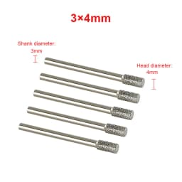 3mm-20mm Stone Grinding Burr Grinding 3/6mm Shank Grinding Head for for Dremel Rotary Stone Gemstone Carving