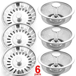 Wholesale Kitchen Sink Strainers with Handle Stopper Sink Drain Basket Stainless Steel Mesh Filter Waste Hole Trap Strainer