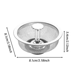 Wholesale Kitchen Sink Strainers with Handle Stopper Sink Drain Basket Stainless Steel Mesh Filter Waste Hole Trap Strainer