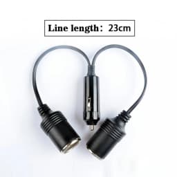 Universal Dual Port Car Cigarette Lighter Splitter Female Socket Plug Power Adapter for Electronics Automobiles Accessories