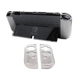 Transparent Protective TPU+PC Glitterry Cases for Nintendo Switch Oled Console Video Gamepad Cover Skin Accessories