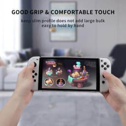 Transparent Protective TPU+PC Glitterry Cases for Nintendo Switch Oled Console Video Gamepad Cover Skin Accessories